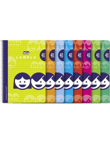 Cuaderno espiral 4º 40h 70g 5mm cuadrovia cubierta basica